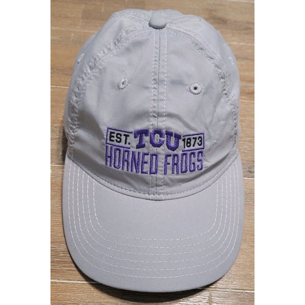 TCU Horned Frogs Gray Hat Adjustable Strap Cap Legacy Athletic Texas Christian